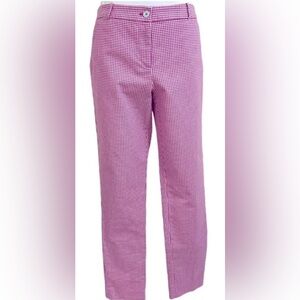 MICHAEL Michael Kors Pink Checkered Straight Leg Pants